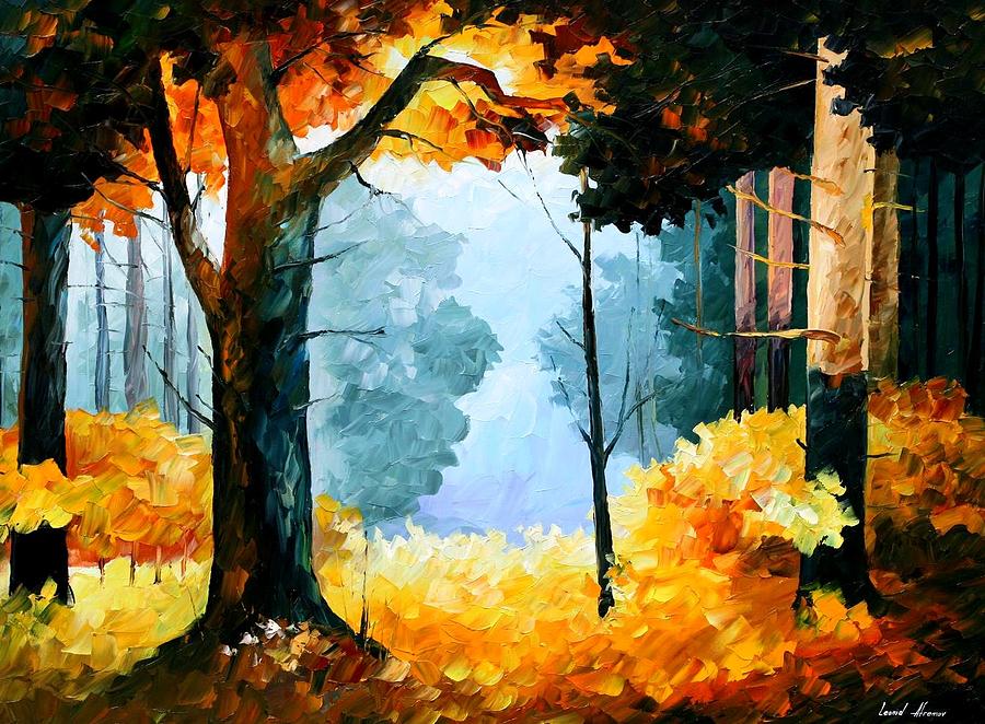 Pine Wood Painting by Leonid Afremov | Fine Art America