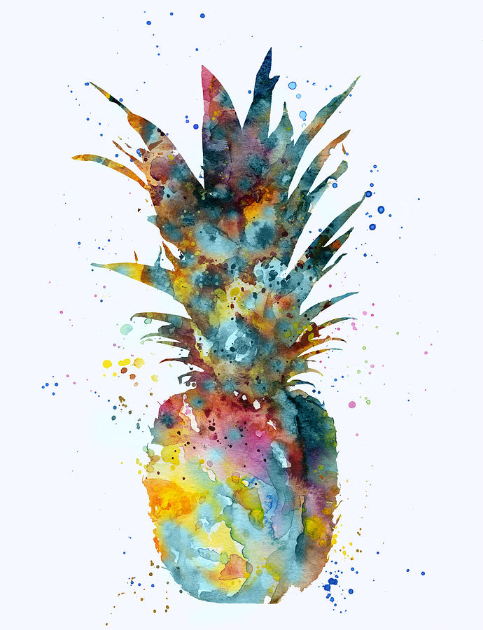 Fruit Painting - Pineapple 2 by Donny Art