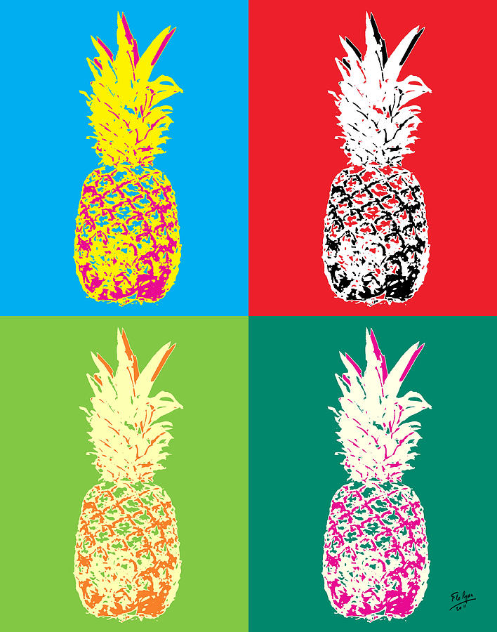 Fruit Painting - Pineapple 33 by Flo Ryan