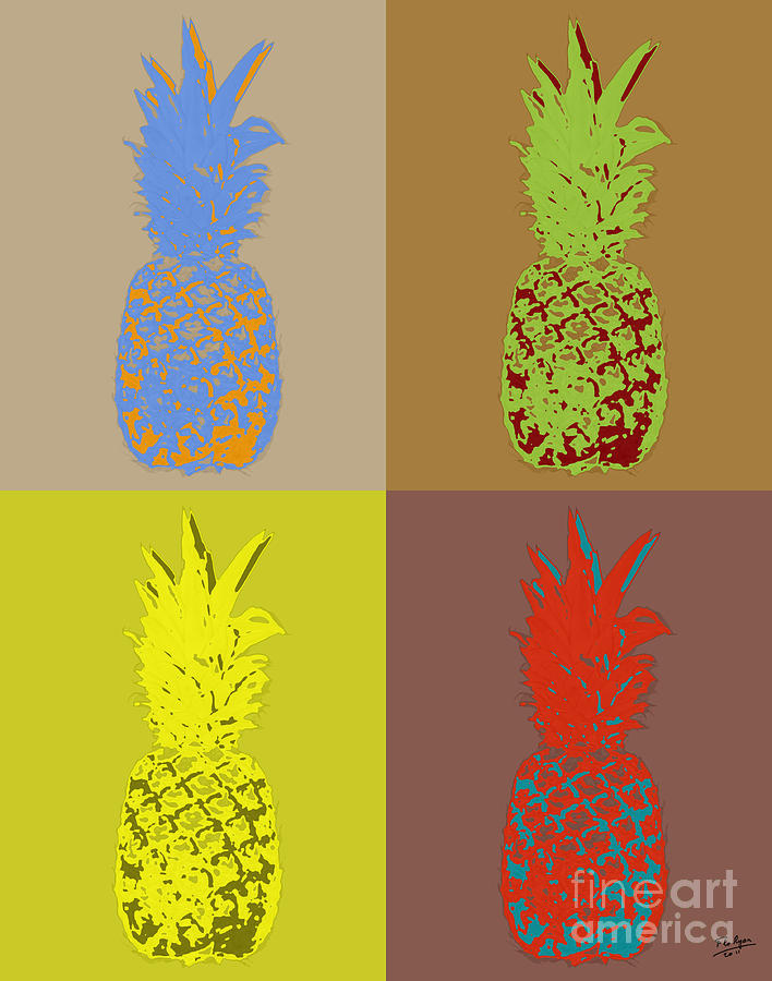 Fruit Painting - Pineapple 42 by Flo Ryan