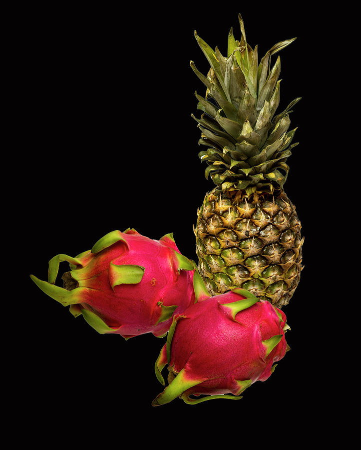Pineapple and Dragon Fruit Photograph by David French