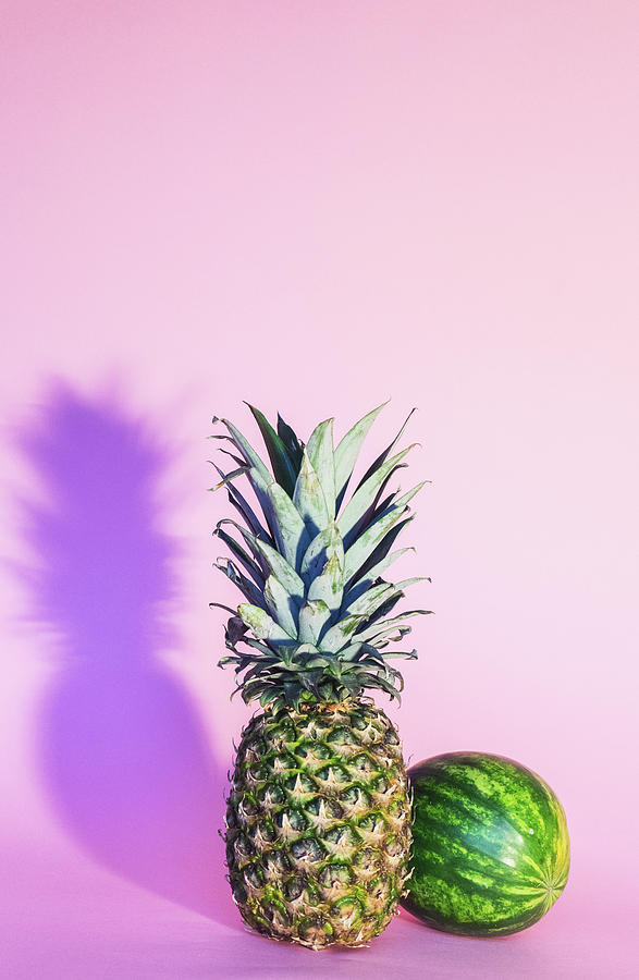 Pineapple And Watermelon Photograph