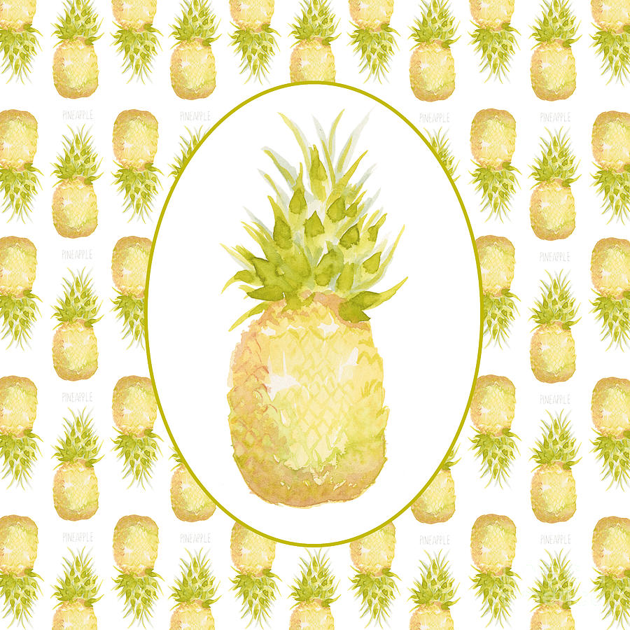 Pineapple cameo Painting by Cindy Garber Iverson