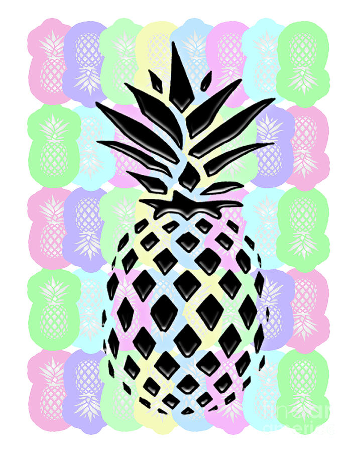 Pineapple Digital Art - Pineapple Collage by L Machiavelli