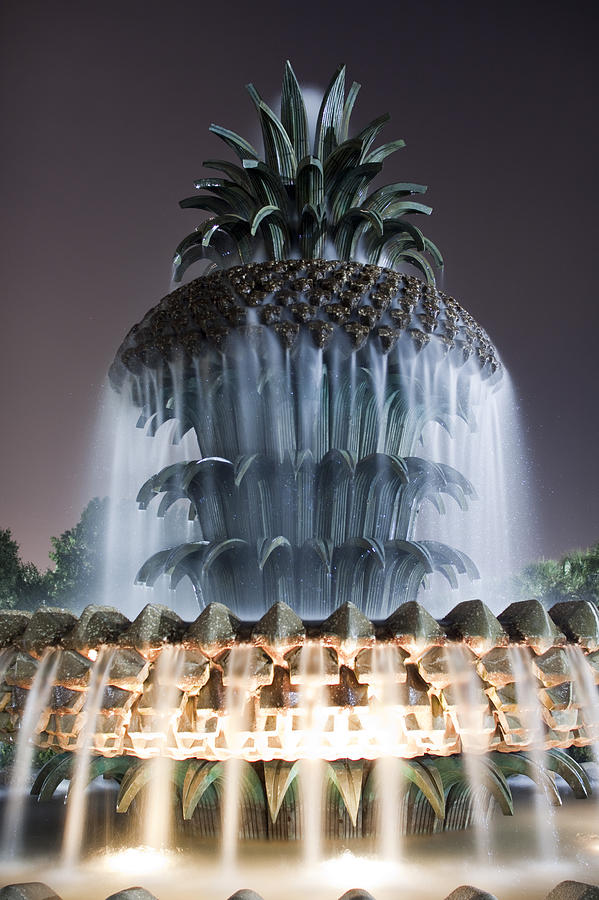 Pineapple Photograph - Pineapple Fountain Charleston SC by Dustin K Ryan