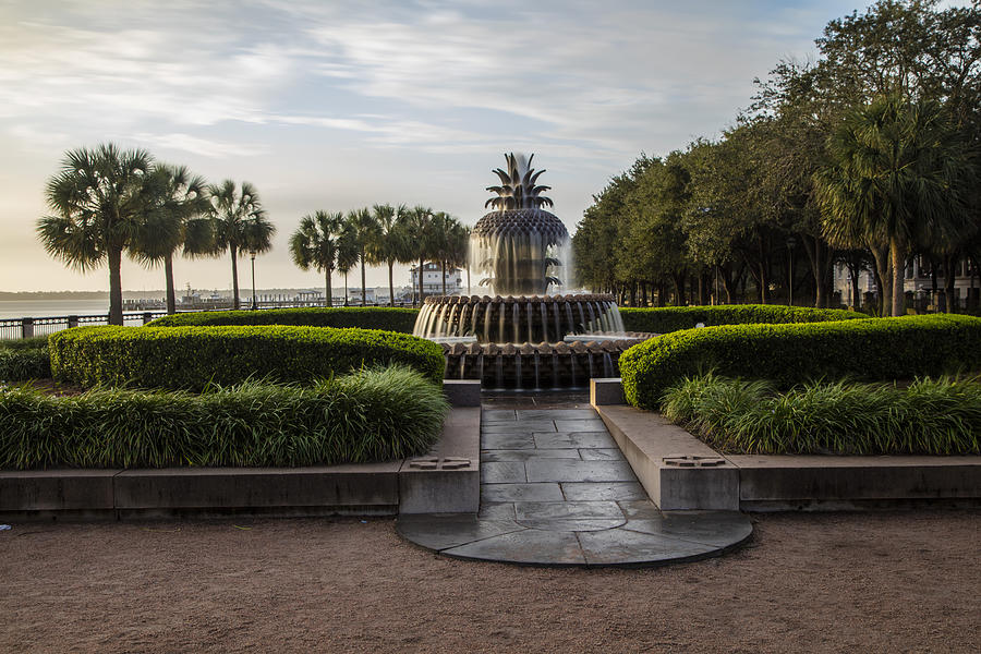 Pineapple Fountain in Waterfront Park Charleston  Photograph by John McGraw