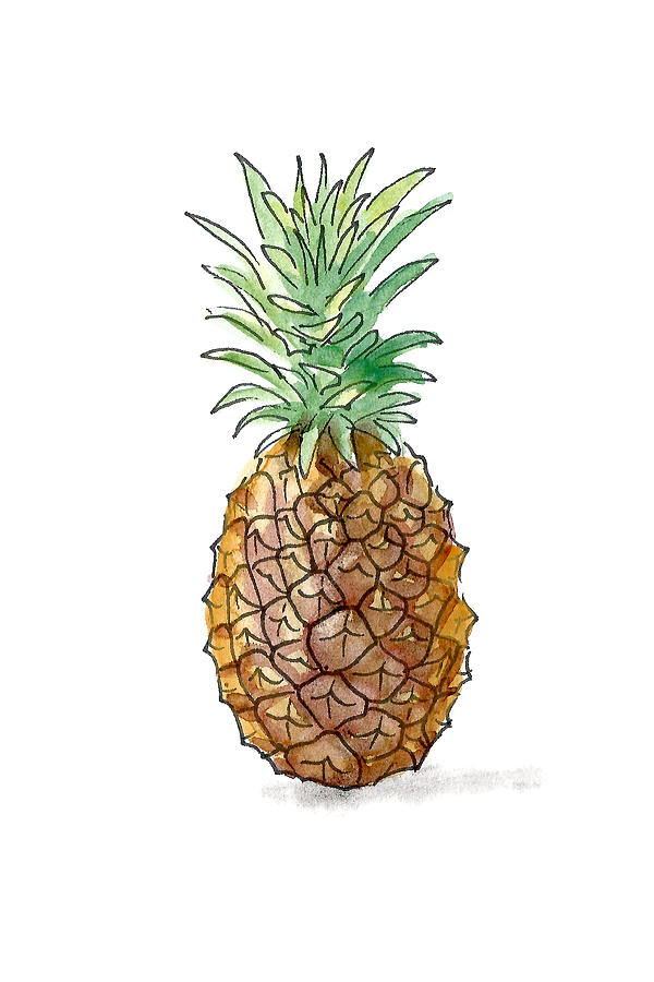 Pineapple Painting by Masha Batkova