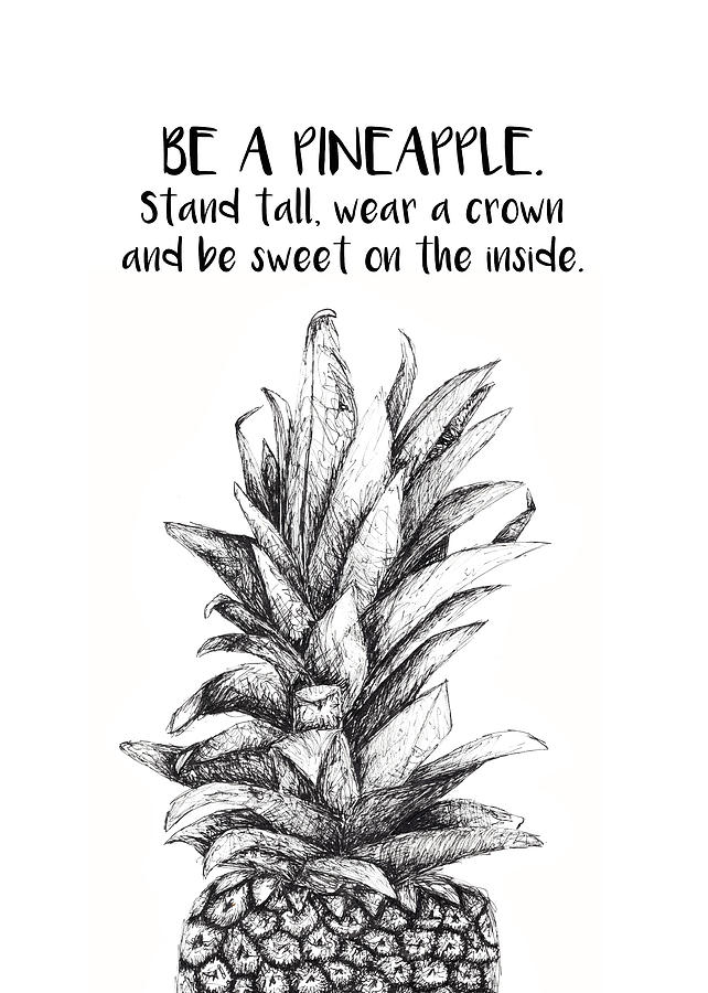 Pineapple Drawing - Pineapple by Nancy Ingersoll