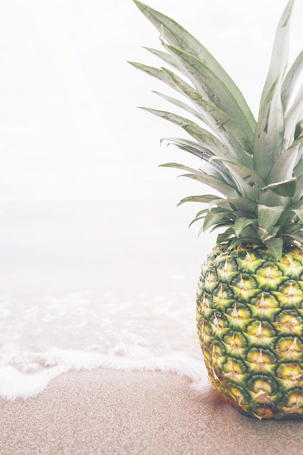 Beach Photograph - Pineapple On The Beach by Happy Home Artistry