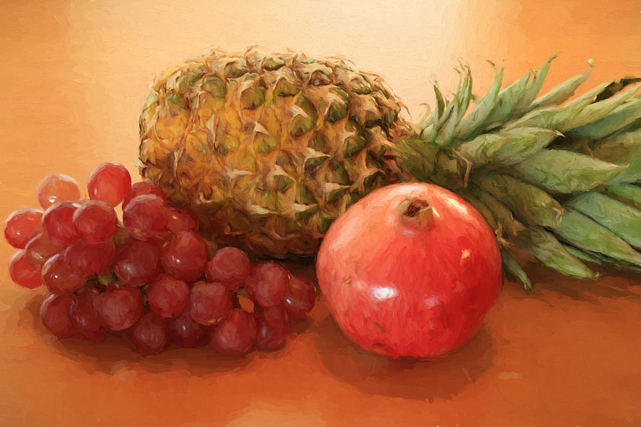 Grape Photograph - Pineapple Pomegranate Grapes by Donna Kennedy