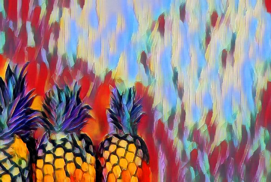 Pineapples 3  Painting by Chris Butler