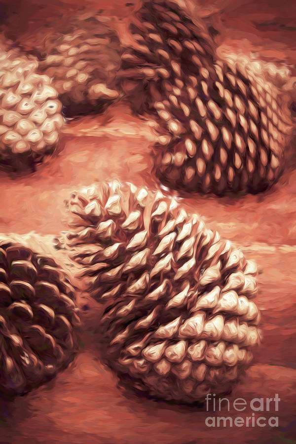 Pinecone painting Photograph by Jorgo Photography