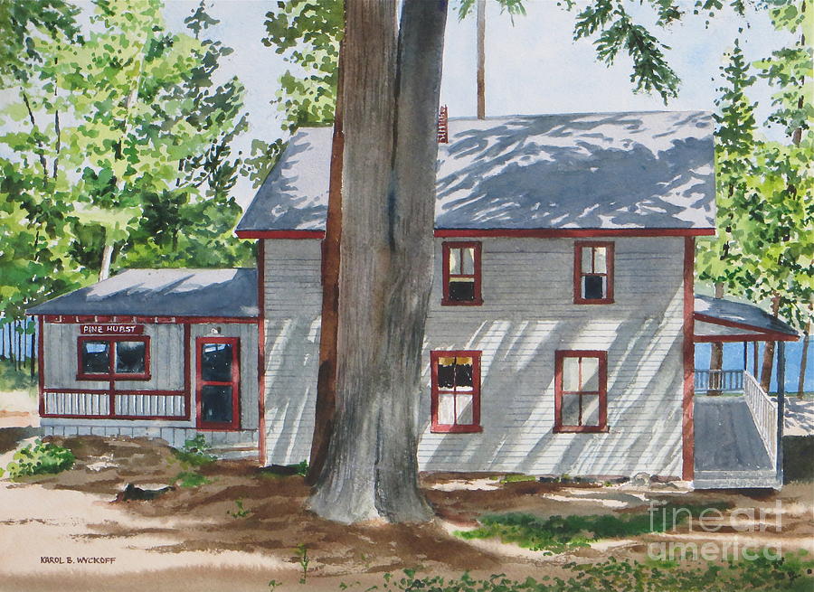 Pinehurst Cottage Painting by Karol Wyckoff