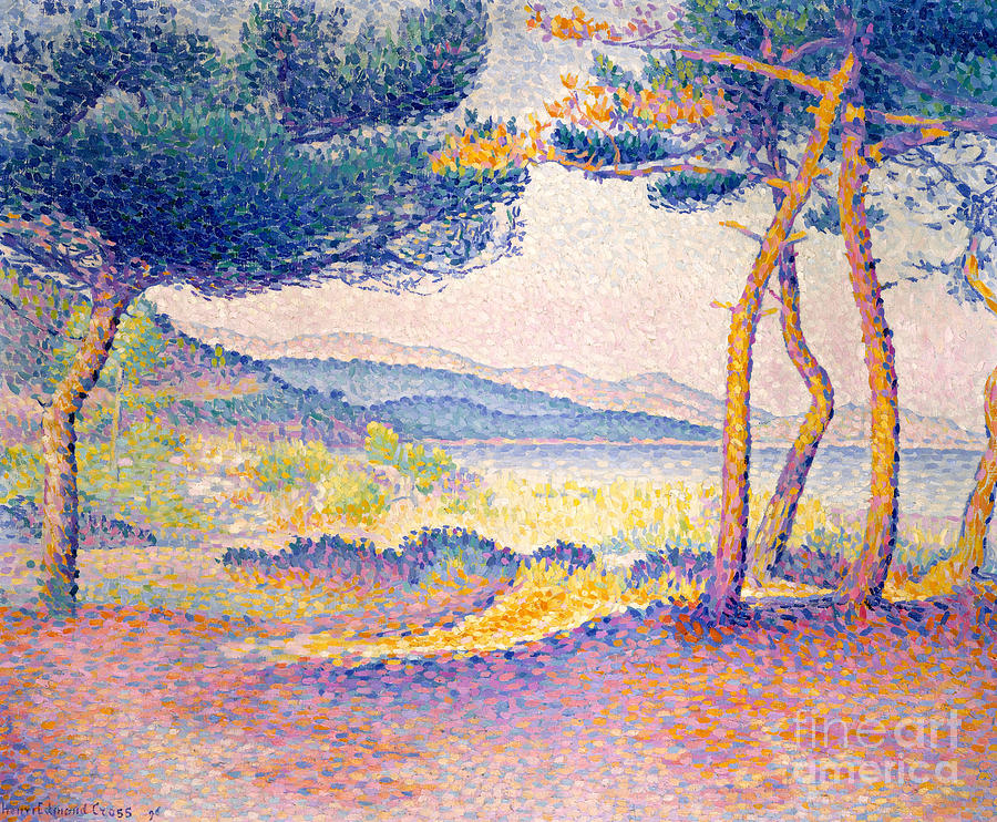 Pines Along the Shore, 1896 Painting by Henri Edmond Cross