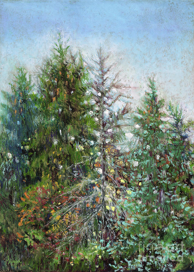 Nature Painting - Pines I by Barbara Brozich