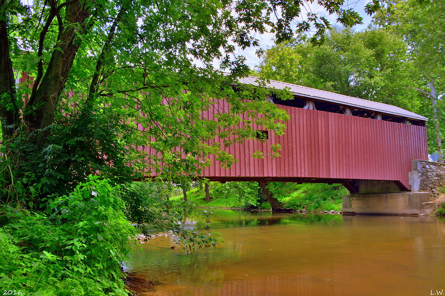 Pinetown Bushongs Mill Covered Bridge Photograph by Lisa Wooten