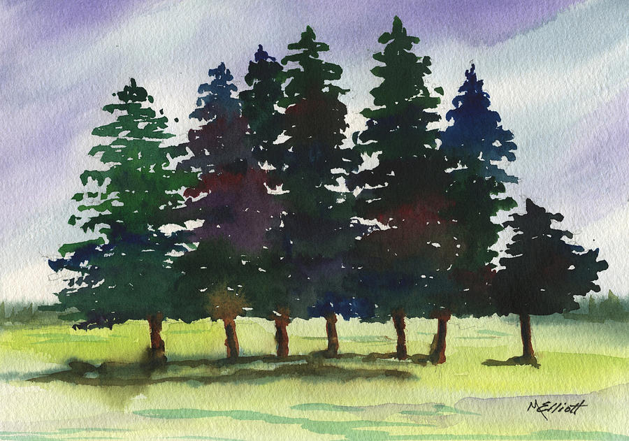 Piney Woods Painting by Marsha Elliott
