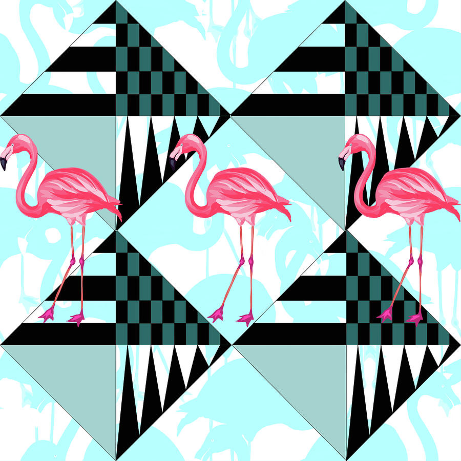 Summer Digital Art - Ping Flamingo by Mark Ashkenazi