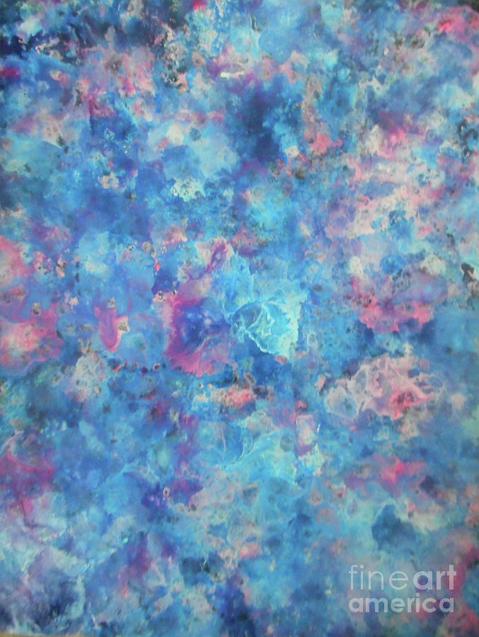 Pink and Blue Painting by Elle Justine