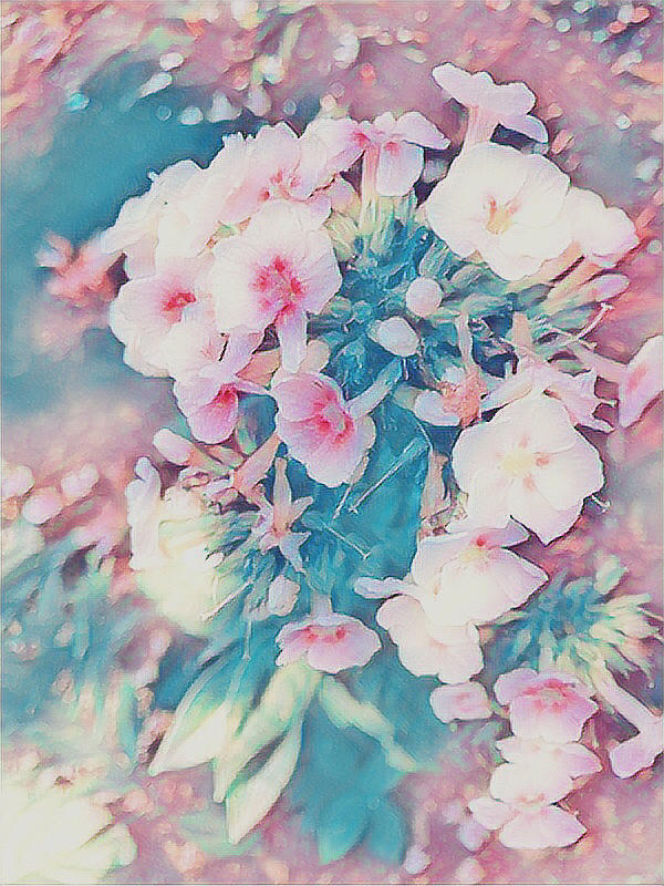 Pink and Blue Floral Fantasy Digital Art by Femina Photo Art By Maggie