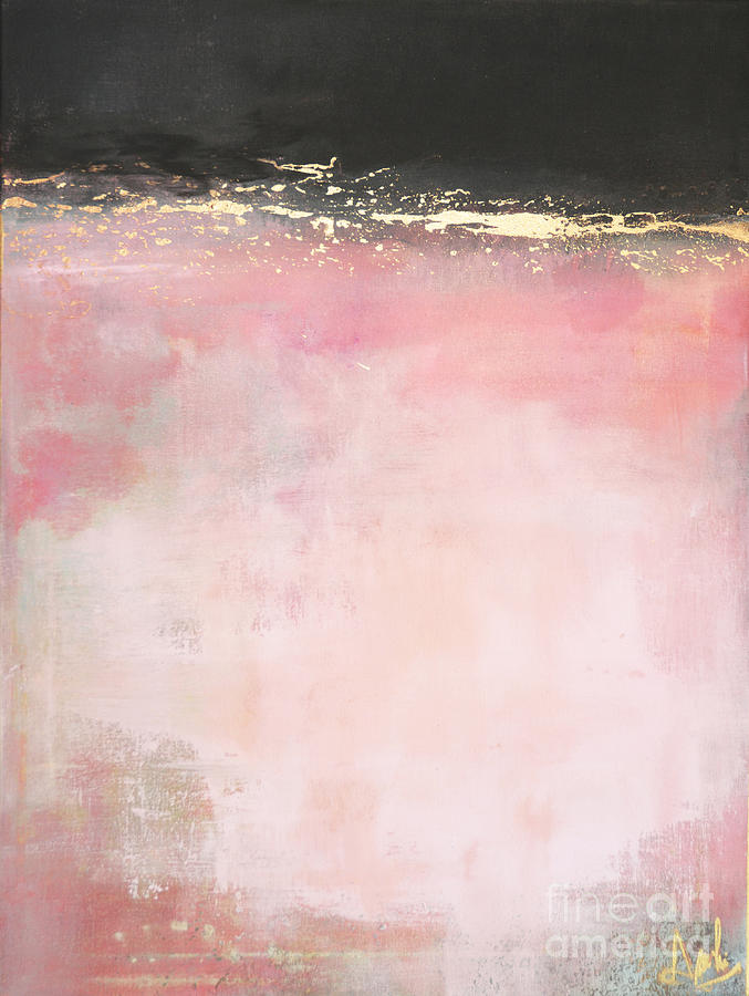 Pink And Gold - Again Painting by Anahi DeCanio