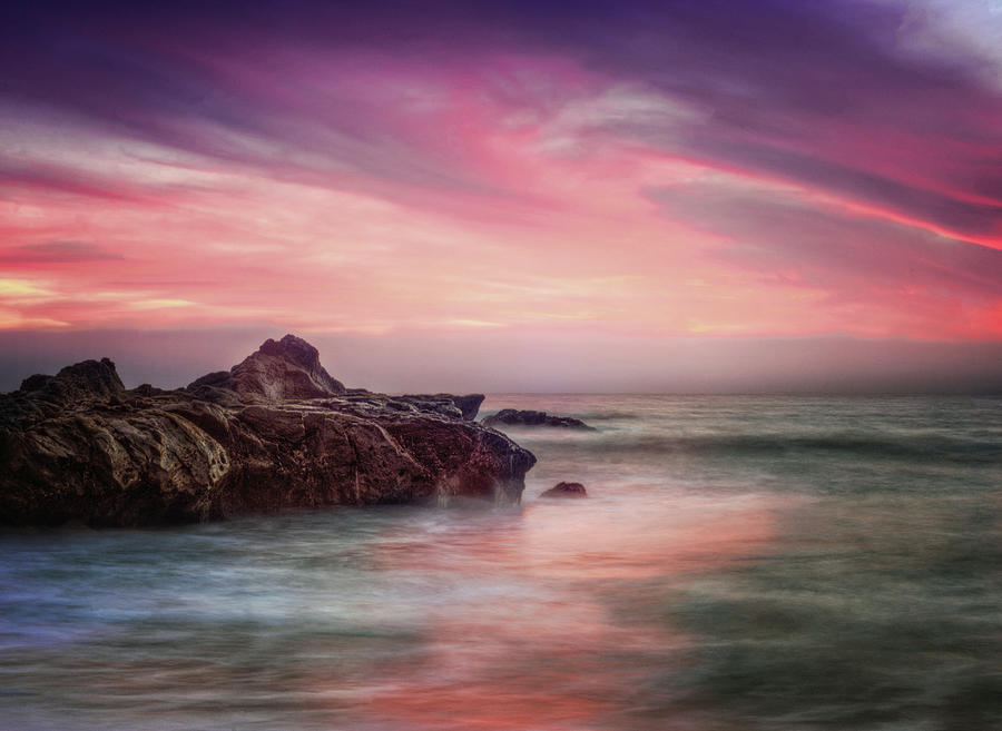 Sunset Photograph - Pink and Green Moonstone Sunset by Vicki Jauron