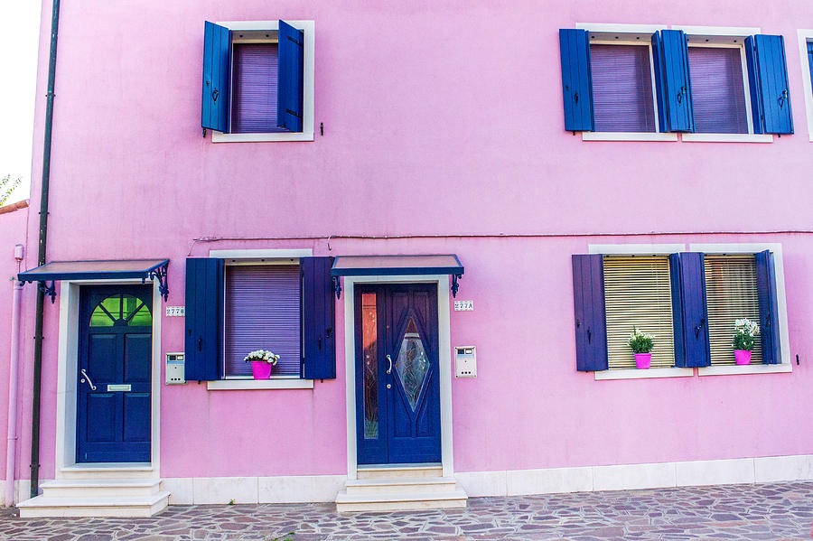 Pink and Purple in Burano Photograph by Lisa Lemmons-Powers