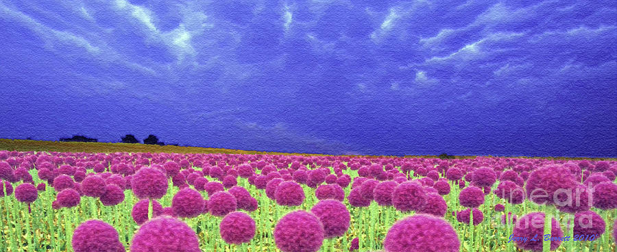 Flower Mixed Media - Pink and Purple by Jerry L Barrett