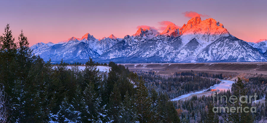 Pink And Purple Wyoming Morning Photograph by Adam Jewell