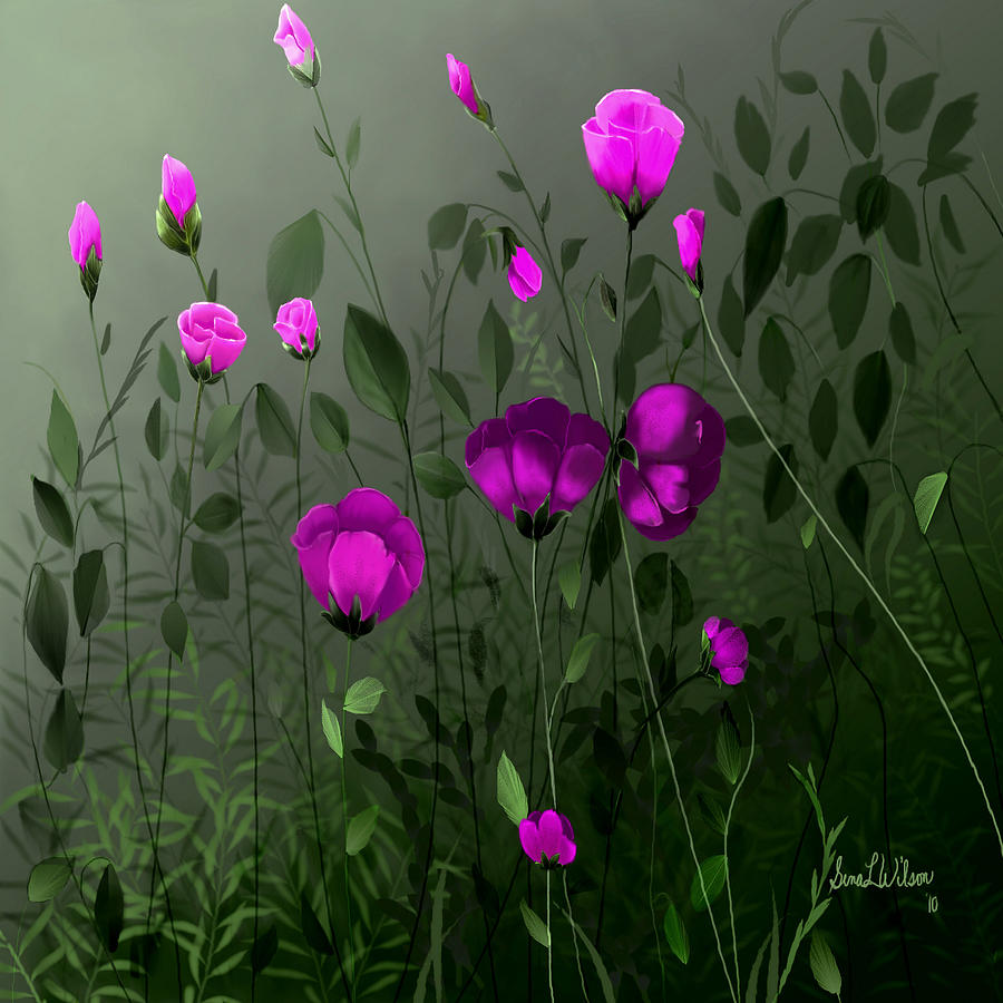 Flower Painting - Pink and Wild by Sena Wilson