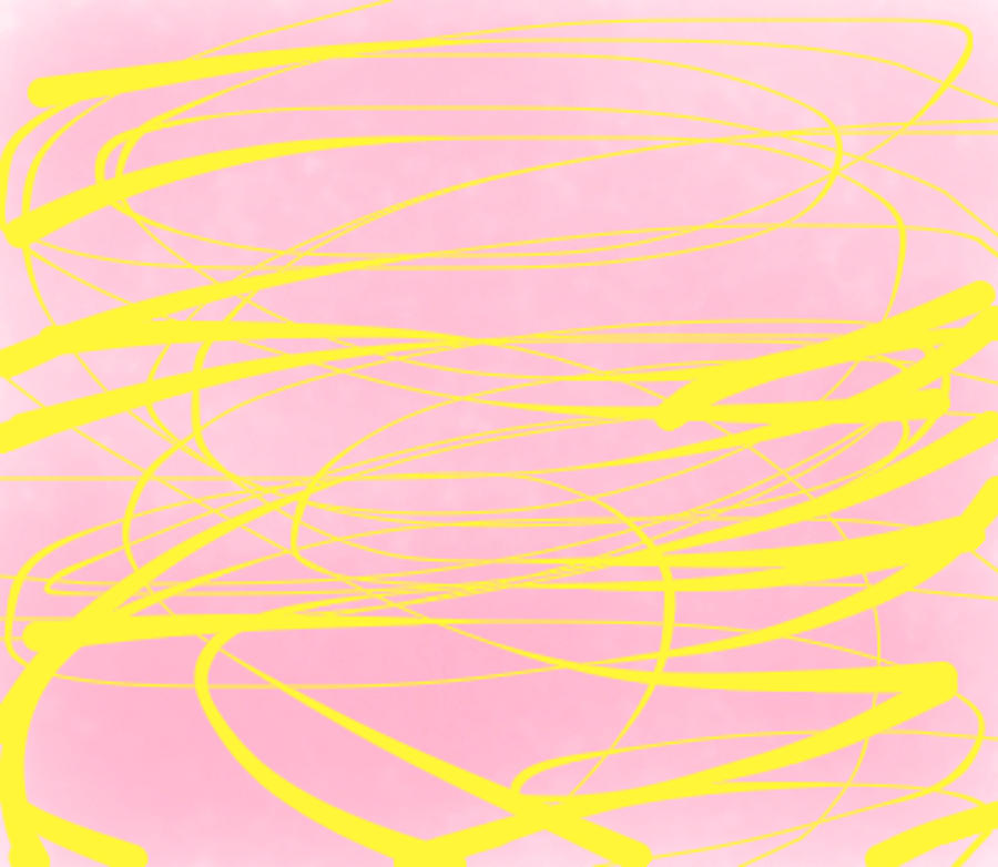 Abstract Digital Art - Pink and Yellow Abstract by Halley Press