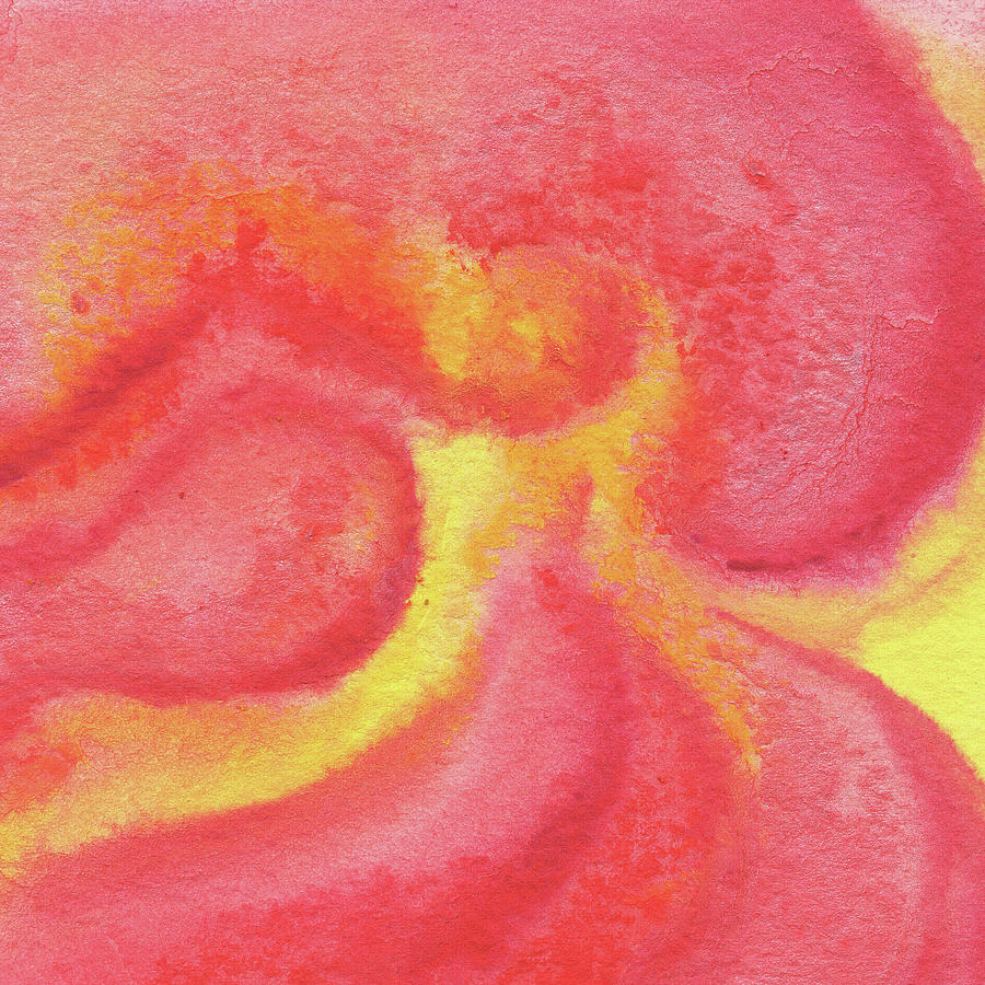 Pink And Yellow Glow Abstract Decor II Painting