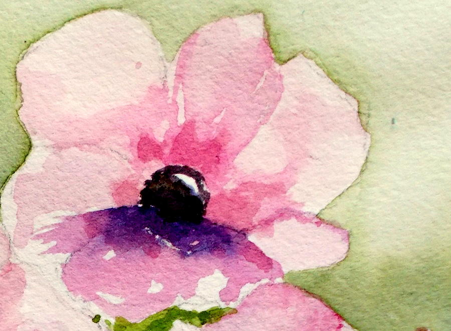 Pink Anemone Painting by Nicole Curreri