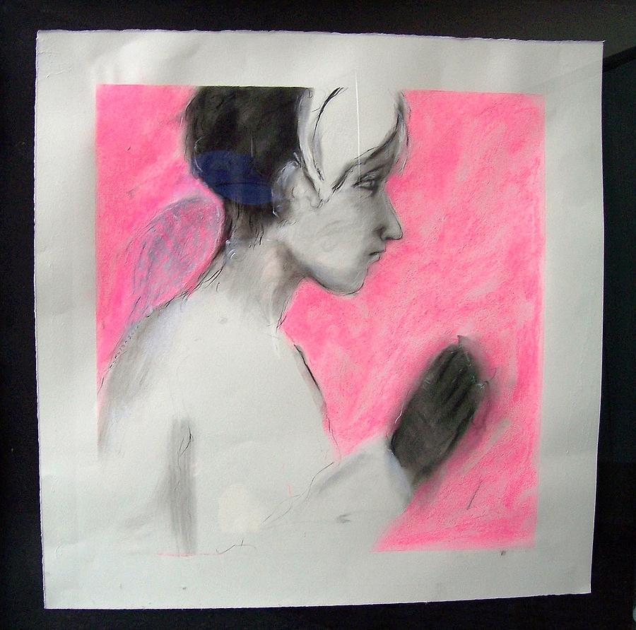 Pink Angel Drawing by Mykul Anjelo