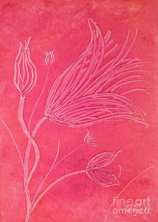 Pink Buds Painting by Barrie Stark