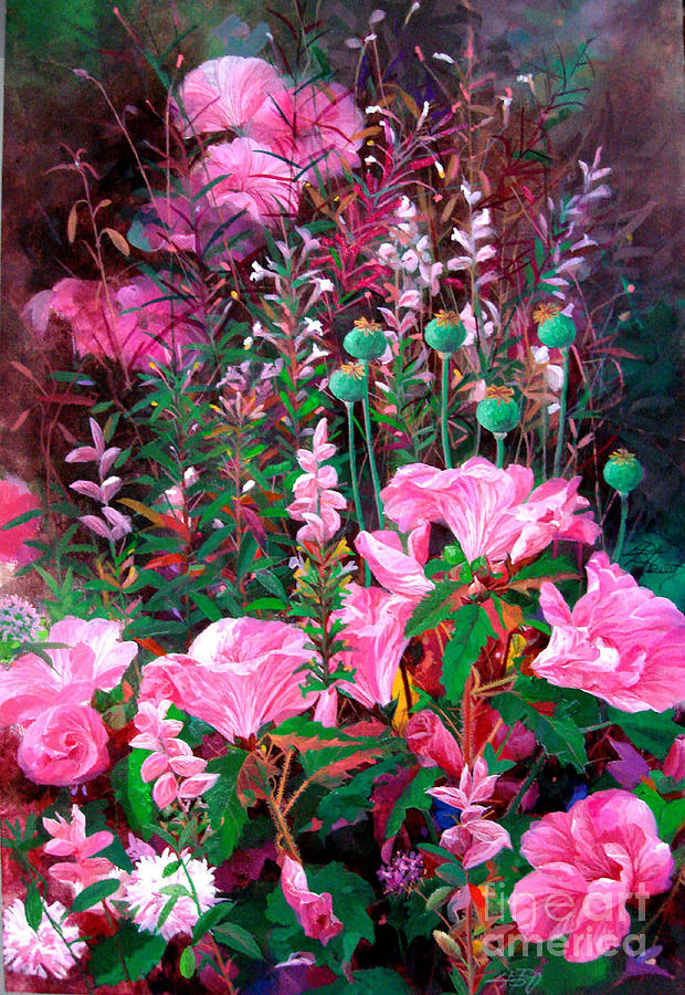 Pink azalea Painting by Bo Li | Fine Art America