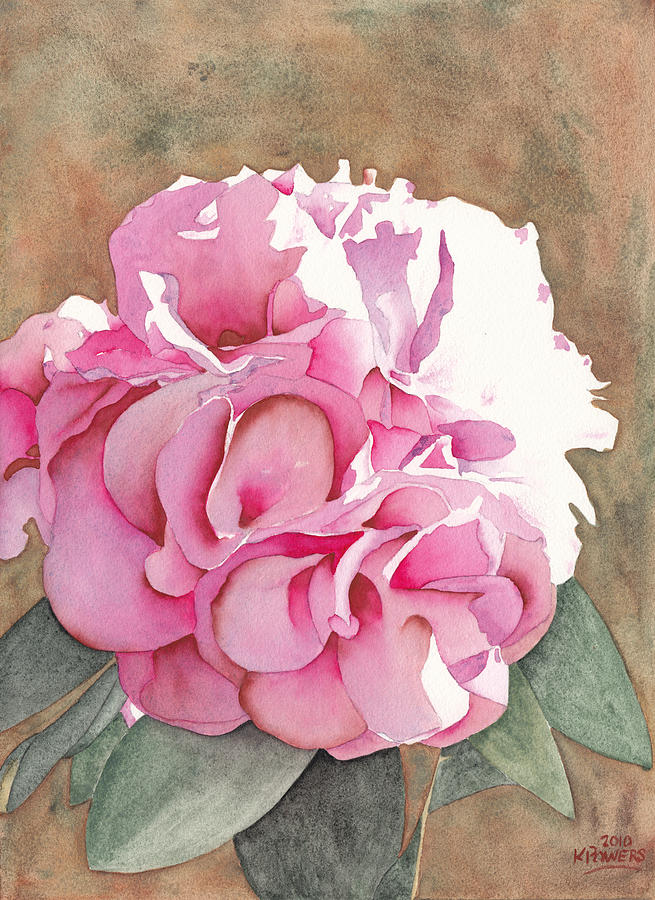 Pink Azalea Painting by Ken Powers