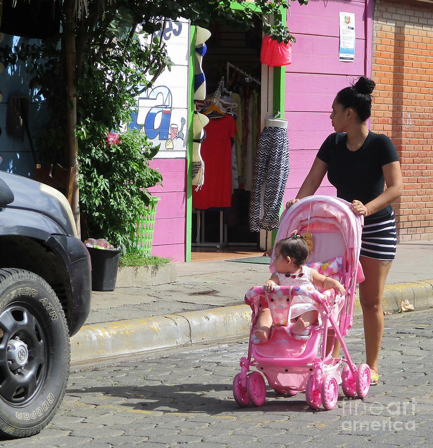 Pink Baby Stroller Photograph by Randall Weidner