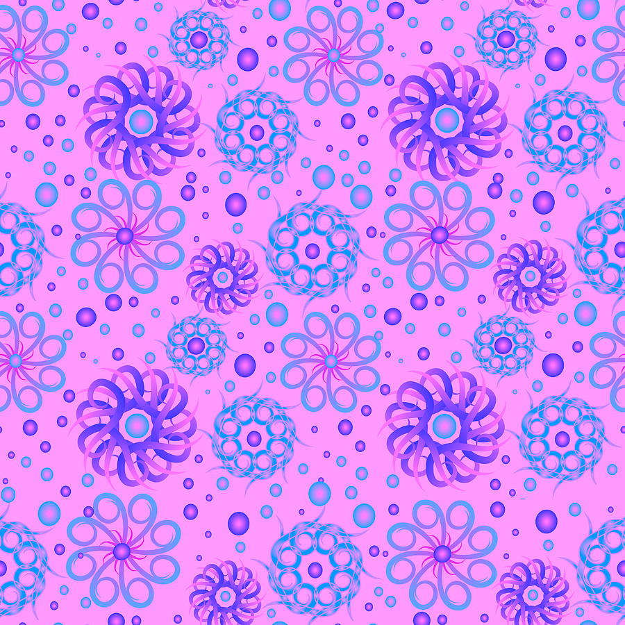 Pink Background With Patterned Circles Tapestry - Textile By Anastasia 