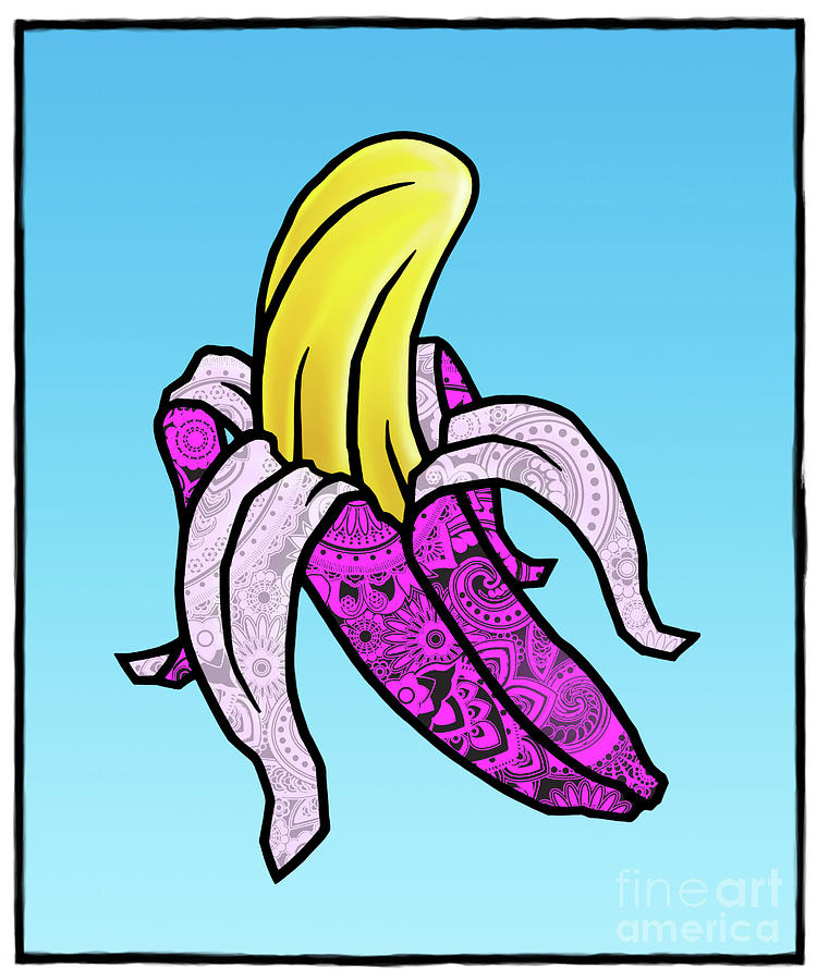 Banana Digital Art - Pink Banana by Andre Koekemoer