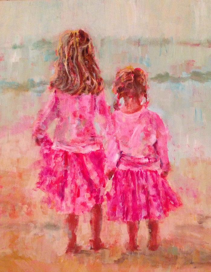 Pink Beach Painting by Molly Wright - Fine Art America