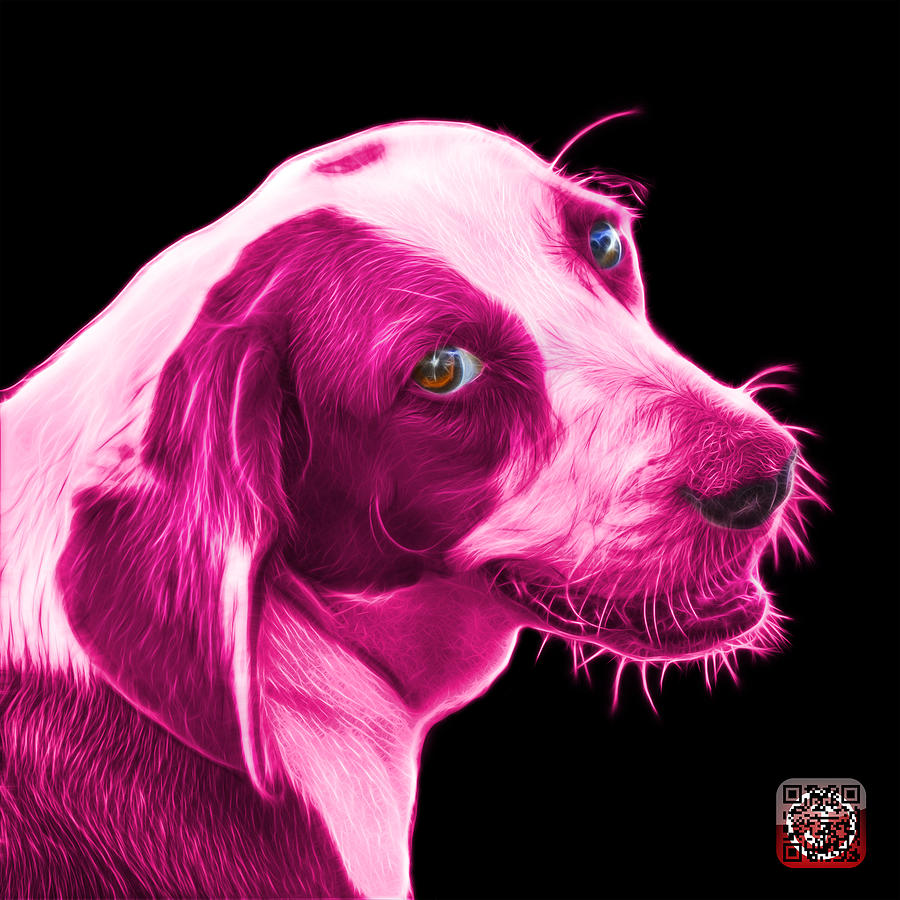 Pink Beagle dog Art- 6896 - BB Painting by James Ahn