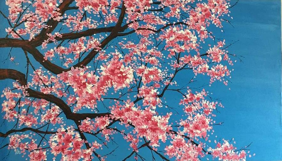 Pink blossom Painting by Shilpi Patel - Fine Art America