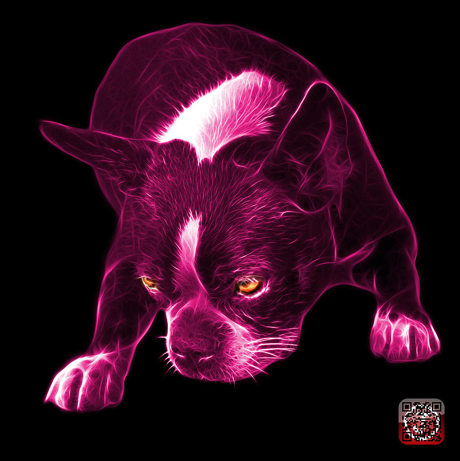 Pink Boston Terrier Art - 8384 - BB Mixed Media by James Ahn