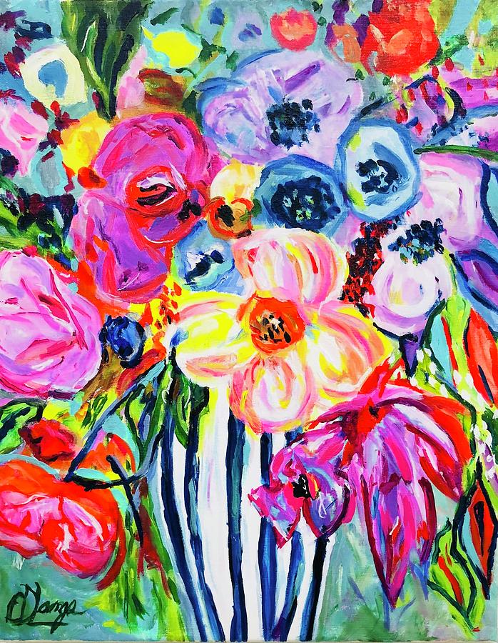 Pink Bouquet Painting by Christy Langa - Fine Art America