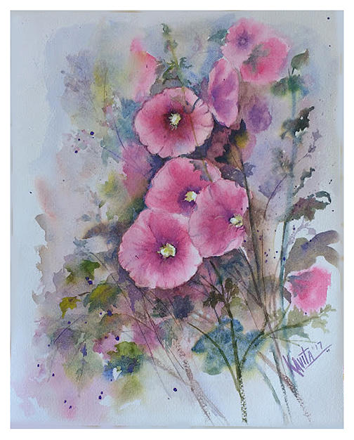 Pink Bouquet II by Kavita Vardhan Pink Bouquet II by Kavita Vardhan