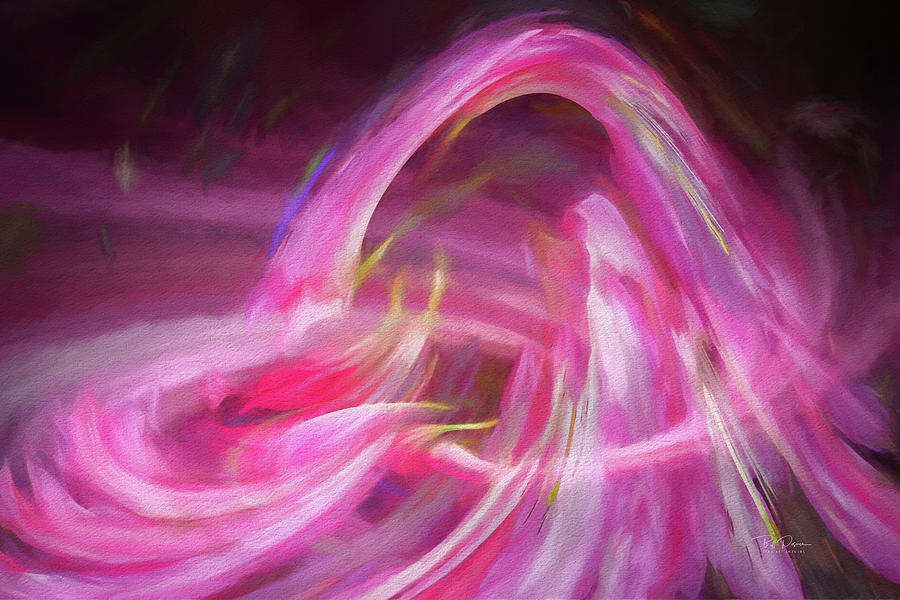 Pink Brush Strokes Digital Art by Bill Posner
