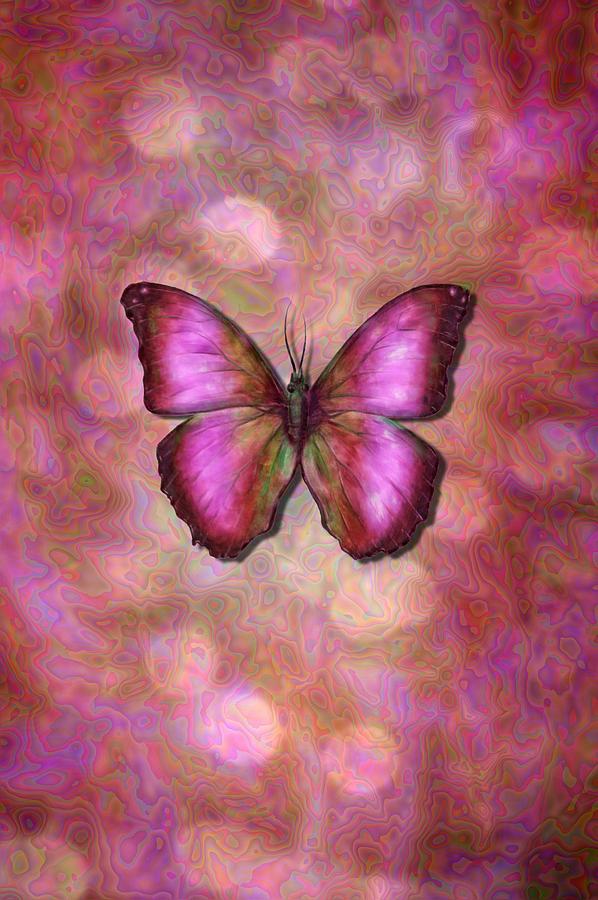 Pink butterfly Digital Art by Lilia D