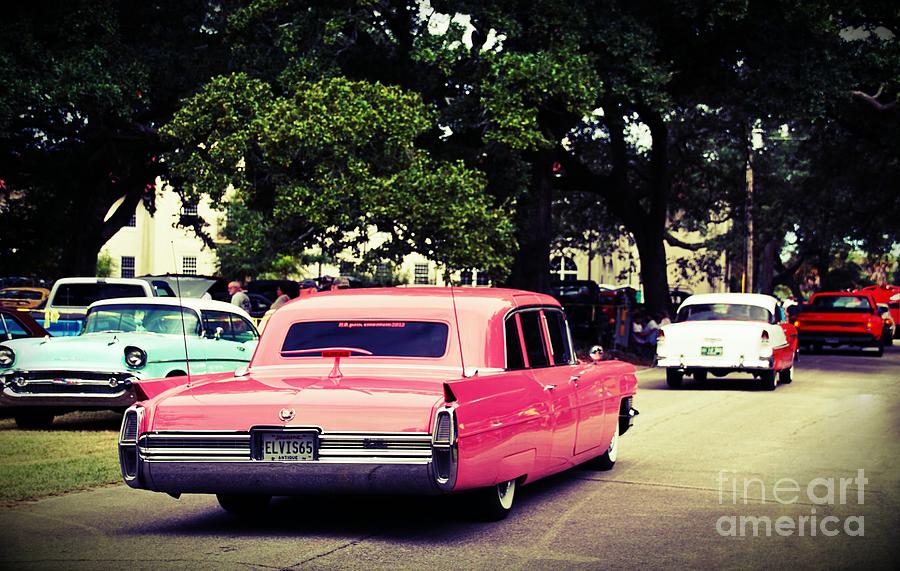Vintage Photograph - Pink Cadillac Cruisin the Coast 2015 CTC by Southern Tradition