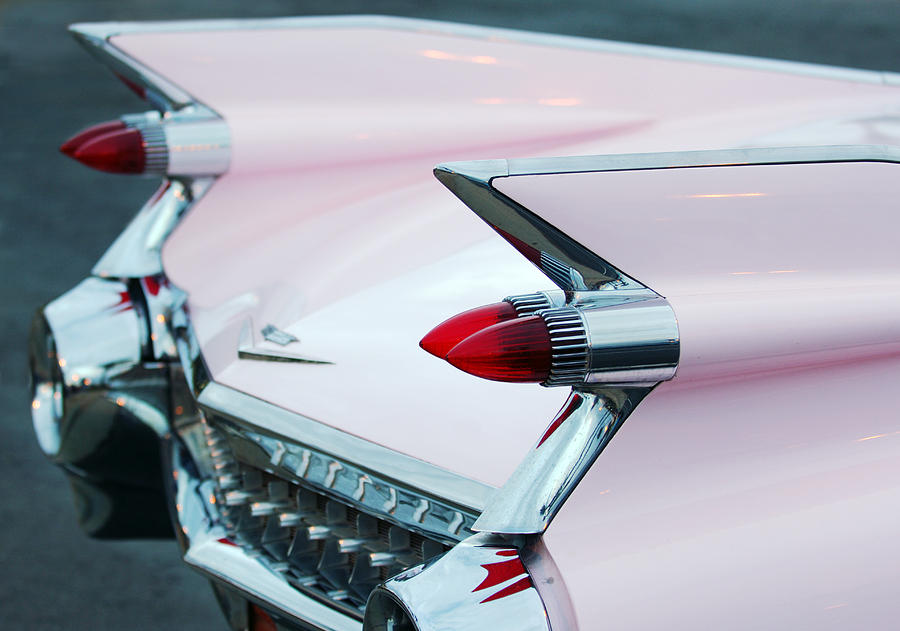 Pink Cadillac Eldorado Tail Fin Photograph by Jill Reger